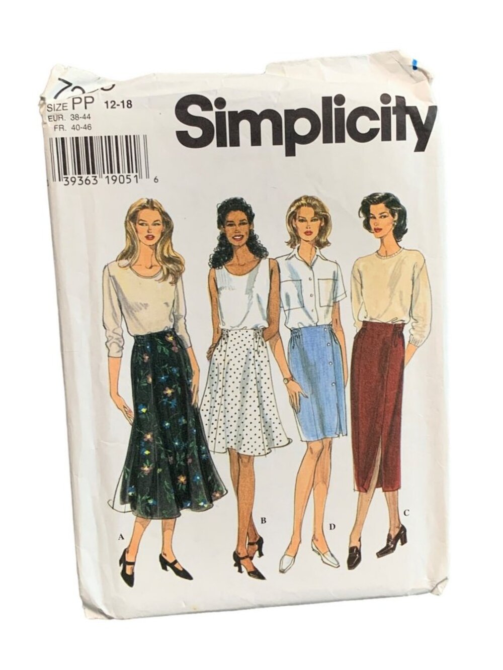 Simplicity Womens Skirt Sewing Pattern 7206 Size 12-14-16-18 Uncut